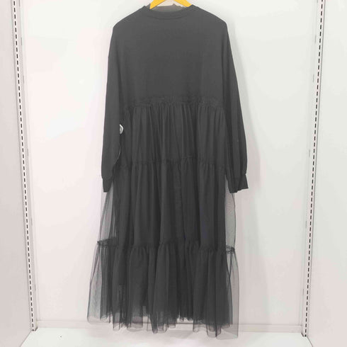 チュールデザイン L/S ロングワンピース レディース