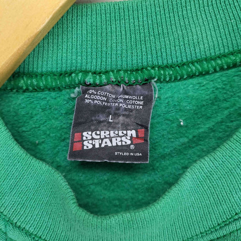 スクリーンスターズ SCREEN STARS 80~90S 黒タグ IRELAND ラグランスウェット メンズ L