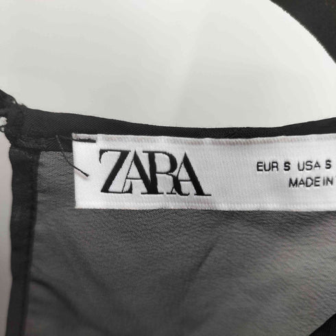 ザラ ZARA メッシュ切替 ヒョウ柄ワンピース レディース import:S