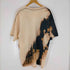 ブリーチ加工 アーティストプリントクルーネックTシャツ メンズ 2XL
