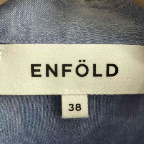 エンフォルド ENFOLD ニットドッキング アシンメトリーテールカット シャツ レディース 38