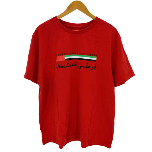 国旗プリントクルーネックTシャツ メンズ XXL