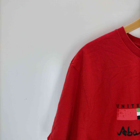 国旗プリントクルーネックTシャツ メンズ XXL