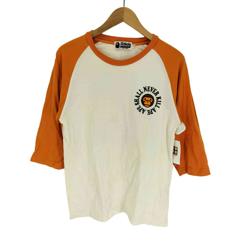アベイシングエイプ A BATHING APE Milo マイロ キャラクター 両面プリント ラグランスリーブ Q/S Tシャツ メンズ JPN:M