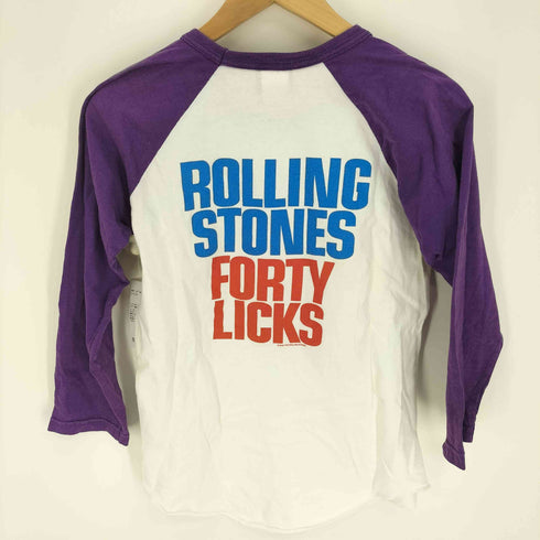 ウォールオブフェイム wall of fame Lips And Tongue リップスアンドタン ロゴ 両面プリント ラグランスリーブ L/S クルーネック Tシャツ コピーライト 2004年製 レディース import:M