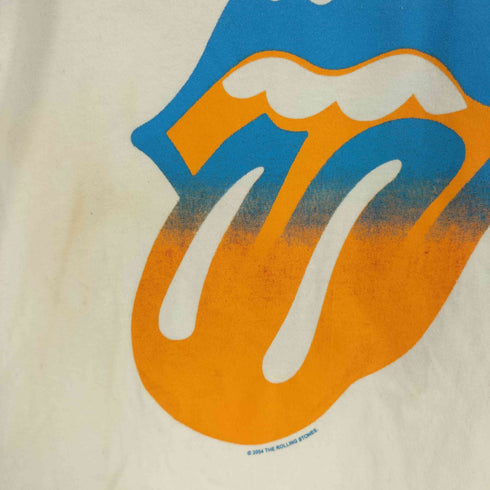 ウォールオブフェイム wall of fame Lips And Tongue リップスアンドタン ロゴ 両面プリント ラグランスリーブ L/S クルーネック Tシャツ コピーライト 2004年製 レディース import:M