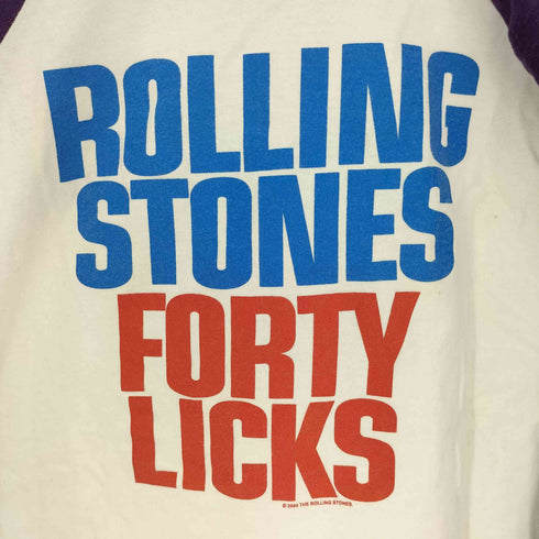 ウォールオブフェイム wall of fame Lips And Tongue リップスアンドタン ロゴ 両面プリント ラグランスリーブ L/S クルーネック Tシャツ コピーライト 2004年製 レディース import:M