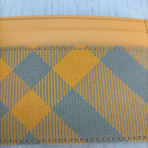 バーバリー BURBERRY Sandon Check Fabric and Leather Card Holder メンズ