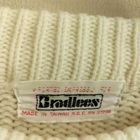 Bradlees ヴィンテージ クルーネック ケーブル編み 長袖ニット レディース