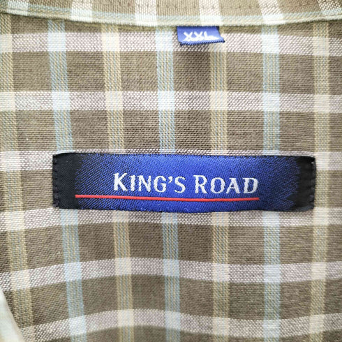 キングスロード KINGS ROAD チェック柄ボタンダウンシャツ メンズ JPN:XXL