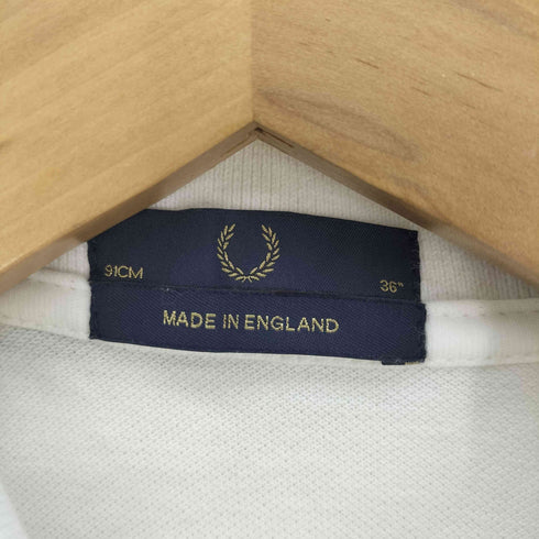 フレッドペリー FRED PERRY 英国製 ロゴ刺繍 リブライン S/S ポロシャツ メンズ 36