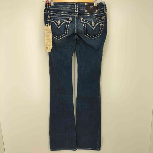 MISS ME JEANS ステッチ クロス リベット ローライズ ブーツカット デニム パンツ Y2K レディース 26