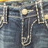MISS ME JEANS ステッチ クロス リベット ローライズ ブーツカット デニム パンツ Y2K レディース 26