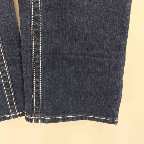 MISS ME JEANS ステッチ クロス リベット ローライズ ブーツカット デニム パンツ Y2K レディース 26