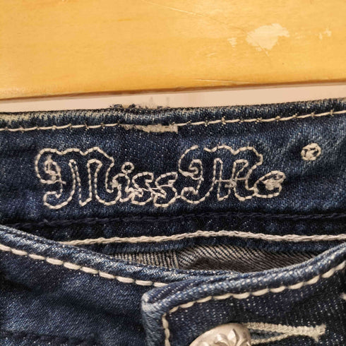 MISS ME JEANS ステッチ クロス リベット ローライズ ブーツカット デニム パンツ Y2K レディース 26