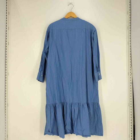 オムネス OMNES コットンブロード裾ギャザーシャツワンピース レディース