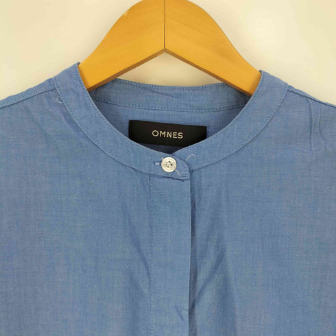 オムネス OMNES コットンブロード裾ギャザーシャツワンピース レディース