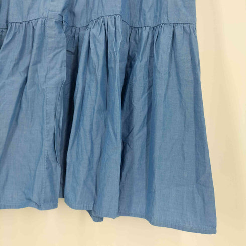 オムネス OMNES コットンブロード裾ギャザーシャツワンピース レディース