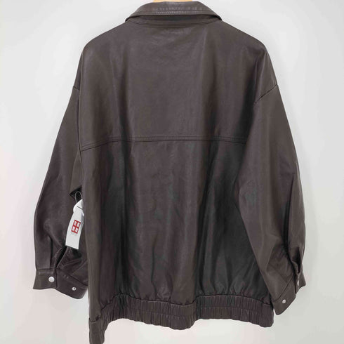 ミスティック mystic 24AW フェイク レザー ブルゾン 比翼 ジップアップ ジャケット レディース JPN:2
