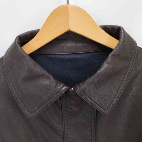 ミスティック mystic 24AW フェイク レザー ブルゾン 比翼 ジップアップ ジャケット レディース JPN:2