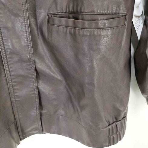 ミスティック mystic 24AW フェイク レザー ブルゾン 比翼 ジップアップ ジャケット レディース JPN:2
