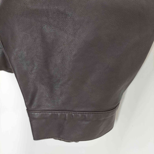 ミスティック mystic 24AW フェイク レザー ブルゾン 比翼 ジップアップ ジャケット レディース JPN:2