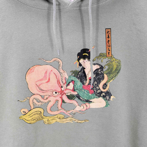 春画 プリント プルオーバーパーカー メンズ JPN:XL
