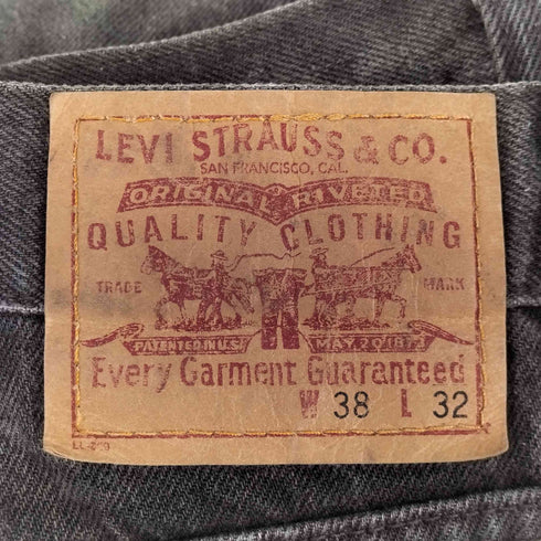 リーバイス Levis 505 刻印378 先染 ブラック デニムパンツ メンズ 38 32