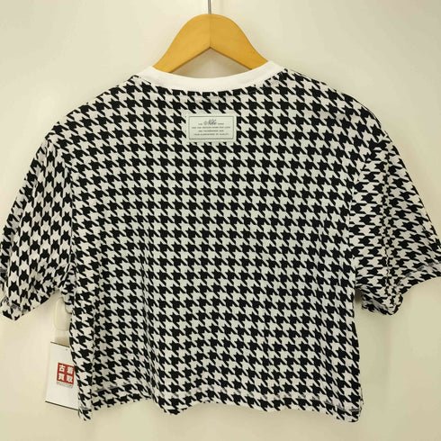 ナイキ NIKE 千鳥柄 センタースウォッシュ クロップド丈 S/S Tシャツ レディース import:M