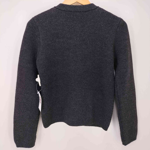 ザラ ZARA 金ボタン ウール混 ミックスファブリック カーディガン レディース import:M