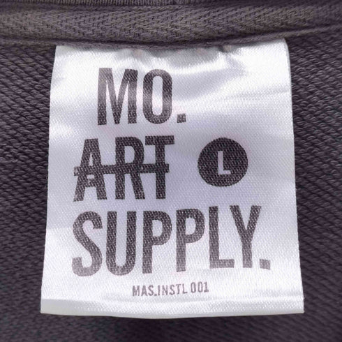 mo. art supply 袖切替 プリント プルオーバーパーカー メンズ JPN:L