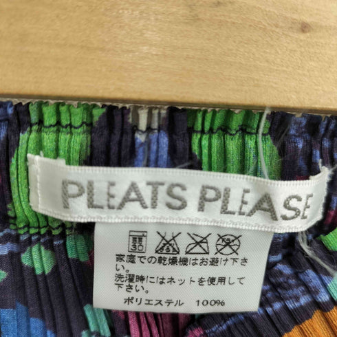 プリーツプリーズイッセイミヤケ PLEATS PLEASE ISSEY MIYAKE 16aw 民族柄 マルチカラー プリーツタイトスカート レディース 1