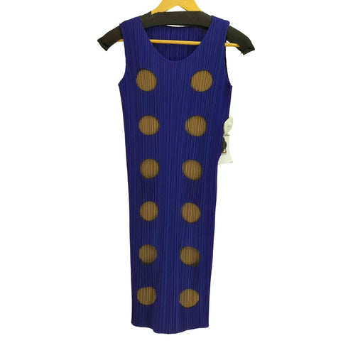 プリーツプリーズイッセイミヤケ PLEATS PLEASE ISSEY MIYAKE 16aw プリーツドット 穴あき ノースリーブワンピース レディース 2