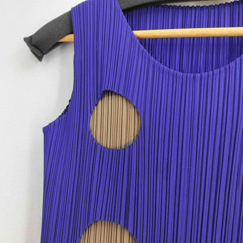 プリーツプリーズイッセイミヤケ PLEATS PLEASE ISSEY MIYAKE 16aw プリーツドット 穴あき ノースリーブワンピース レディース 2