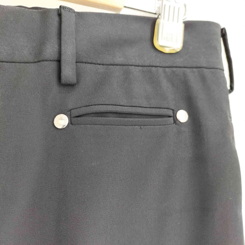 プラダ PRADA ウレタンポリ フロントポケット ボタンフライ センタープレススラックス メンズ 44
