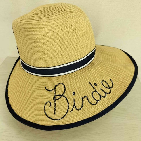 ポロゴルフラルフローレン POLO GOLF RALPH LAUREN Birdie 刺繍 中折れ ストローハット 麦わら帽子 レディース ONE SIZE