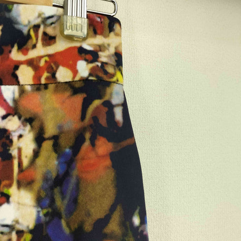 スポーツマックス SPORTMAX Max Mara Multicolar Abstract Printed Crepe Midi Skirt マルチカラープリントスカート レディース J 42
