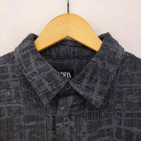 ザラ ZARA OVERDYED JACQUARD SHIRT メンズ import:M