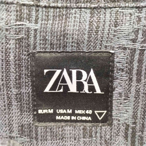 ザラ ZARA OVERDYED JACQUARD SHIRT メンズ import:M