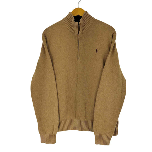 ポロラルフローレン POLO RALPH LAUREN スモールポニー刺繍 ハーフジップコットンニット メンズ import:XL