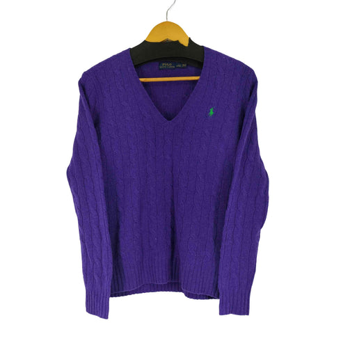 ポロラルフローレン POLO RALPH LAUREN スモールポニー刺繍 Vネックケーブルニット メンズ import:S
