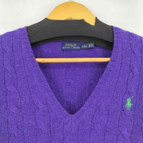 ポロラルフローレン POLO RALPH LAUREN スモールポニー刺繍 Vネックケーブルニット メンズ import:S