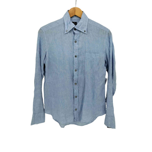 ポールスミス Paul Smith 袖フラワープリント リネン L/S ボタンダウンシャツ メンズ import:S