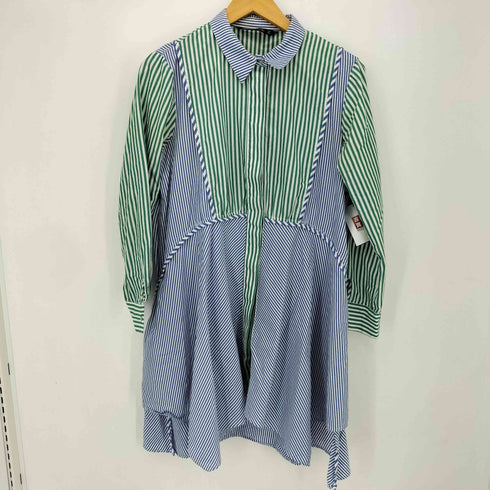ザラ ZARA ストライプ クレイジーパターン ワンピース レディース import:L