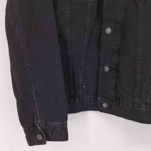 ザラ ZARA ブラックデニムジャケット メンズ import:L