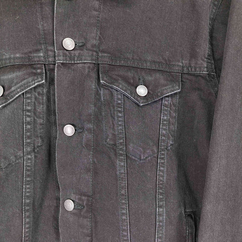 ザラ ZARA ブラックデニムジャケット メンズ import:L
