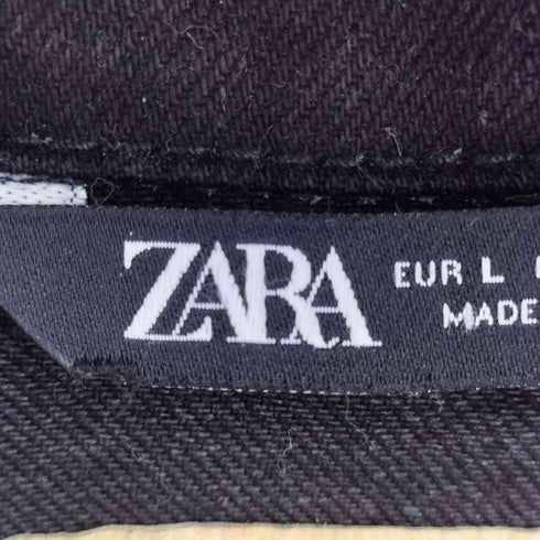 ザラ ZARA ブラックデニムジャケット メンズ import:L