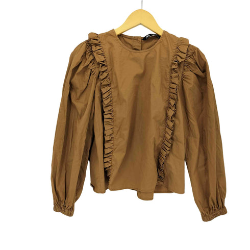 ザラ ZARA フリル切替 ブラウス レディース import:M