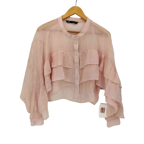ザラ ZARA フリル ブラウス レディース import:L