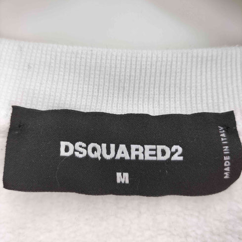 ディースクエアード DSQUARED2 23SS WHITE COTTON ICON SWEATSHIRT ホワイト コットン イコン スウェット メンズ import:M